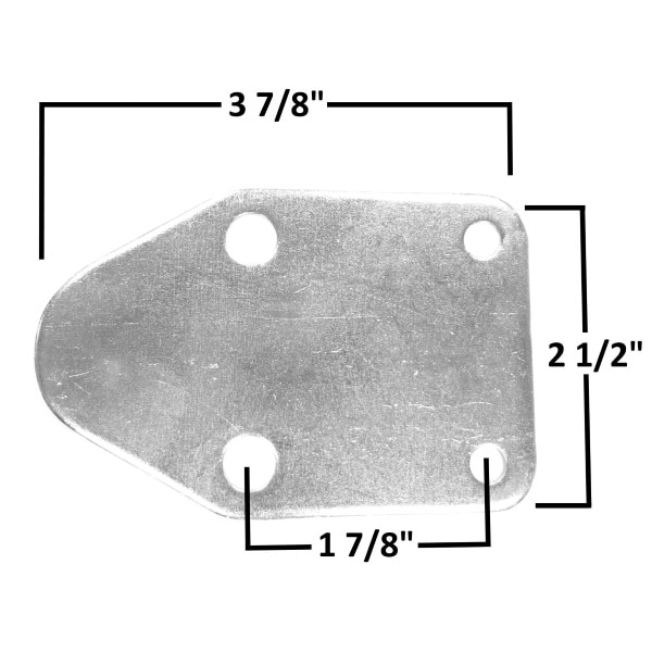 thumbnail image 2 of RPC Big Block Chevy Fuel Pump Block Off Plate – Steel, Black, Port Delete 2 of 6
