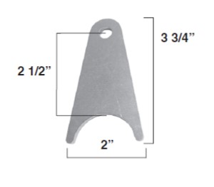 Chassis Tab, 3/8" Hole