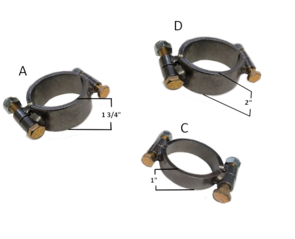 AA-359 Clamps, fits 3" tubing